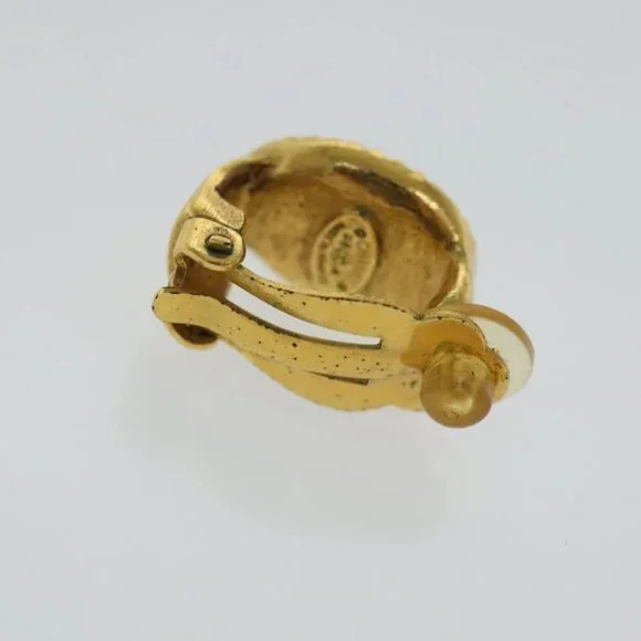 CHANEL Earring metal Gold Tone CC